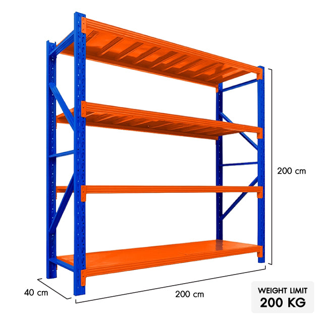 StoraxMTชั้นวางขนาดกลาง 150x60x200 ตัวเต็ม (250KG ต่อชั้น)สี