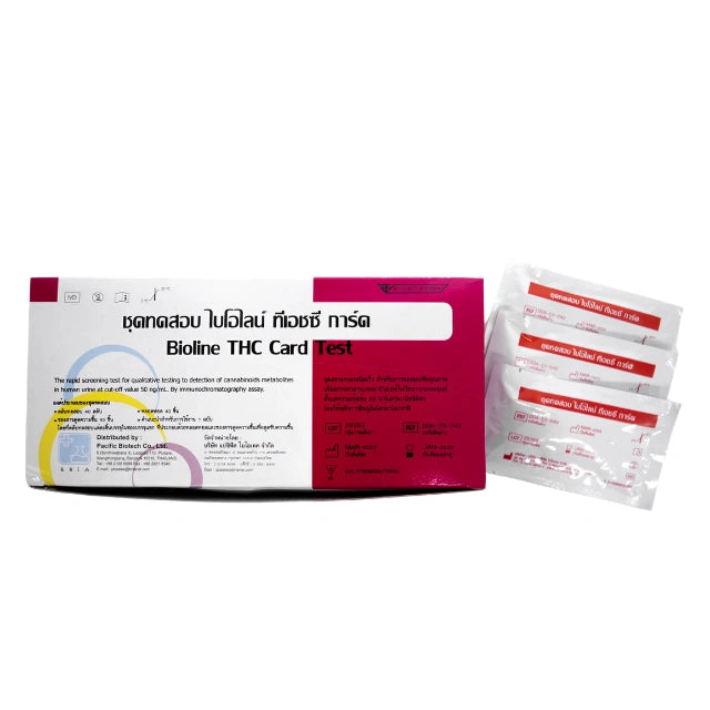 ชุดทดสอบไบโอไลน์ ทีเอชซี แบบหยด ชุดตรวจกัญชา 40ชุด/กล่อง