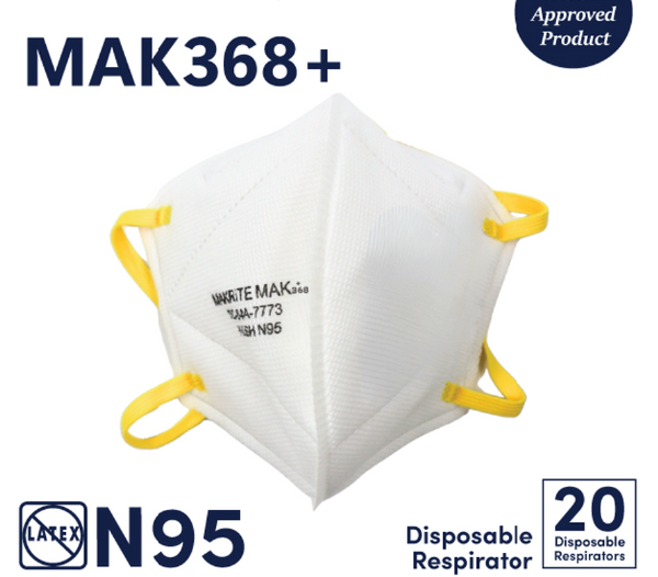 หน้ากากอนามัย Makrite รุ่น MAK368+ 1กล่อง(20ชิ้น)